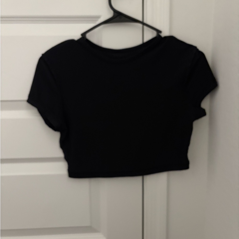 black shein crop top